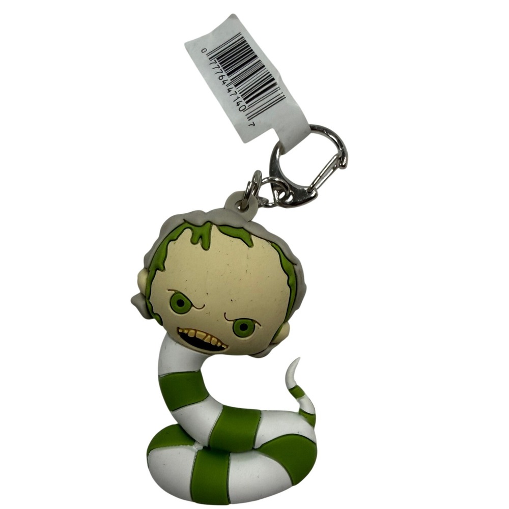 Beetlejuice Sandworm 3D Foam Bag Clip Keychain Monogram